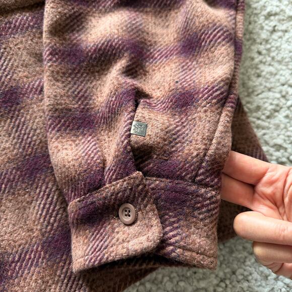 Men's YoungLA 5002 Highlander Flannel Jackets(Sold Out), XL, NWT, Burgundy/Rust - Picture 6 of 7